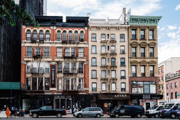 New York City, USA - June 20, 2018: Street view of Bowery in East Village of Manhattan