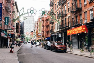 New York şehrinin merkezinde küçük İtalya görünümü