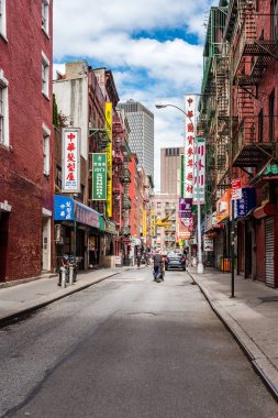 New York Chinatown'da tipik sokak