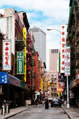 New York Chinatown'da tipik sokak
