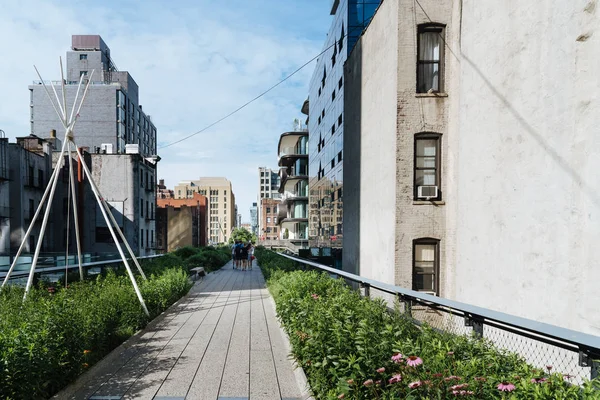 Vysoká linie greenway v New York City — Stock fotografie