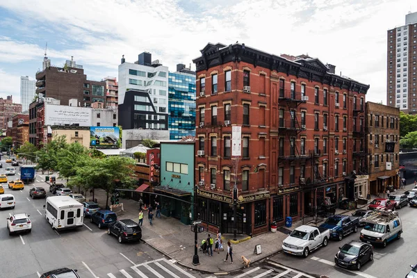 Район Челси от High Line в Нью-Йорке — стоковое фото