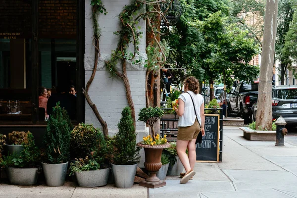 Picturesque street view in Greenwich Village, New York — Stock Photo, Image