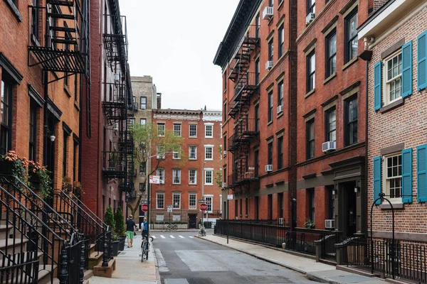 A Greenwich Village, New York festői Utcakép — Stock Fotó