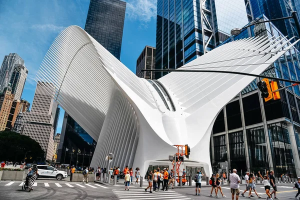 World Trade Center Vervoersknooppunt of Oculus in New York — Stockfoto