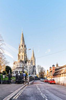 Cityscape Cork cadı Katedrali Saint Fin Barre