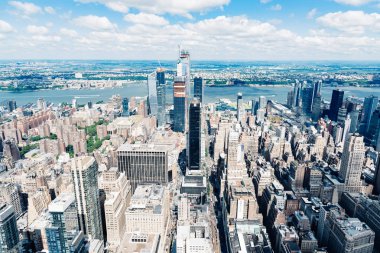 New York 'taki Manhattan Midwtown' ın hava manzarası