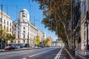 Alcala cadde Madrid Noel dekorasyonu ile