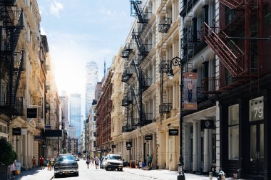 New York Soho 'da tipik bir sokak.