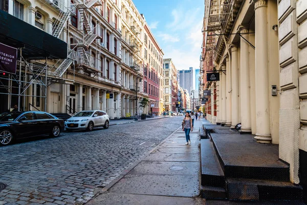 Typische straat in Soho in New York — Stockfoto