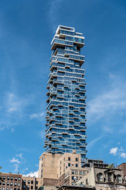 Manhattan 'ın Tribeca bölgesinde sokak manzarası