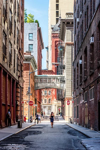 Vista panorámica del callejón de Tribeca en Nueva York —  Fotos de Stock