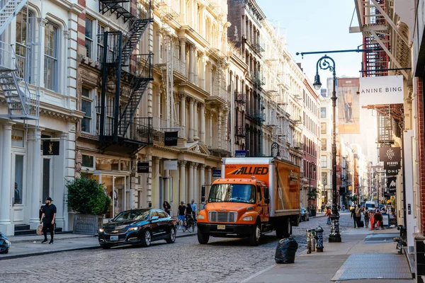 Typische straat in Soho in New York — Stockfoto