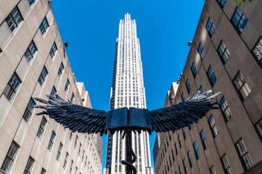 Rockefeller Center NYC Manhattan'ın düşük açılı görünüş