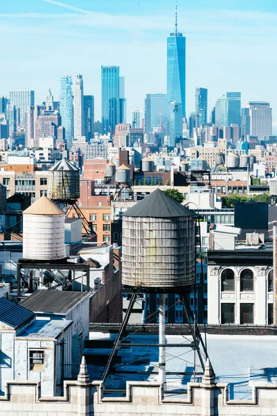 Vista de alto ángulo del horizonte de Manhattan —  Fotos de Stock