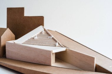 Ve karton ile Modern mimari modeli