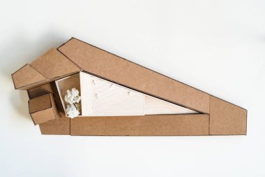 Ve karton ile Modern mimari modeli