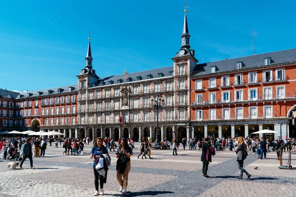 Vista panorámica de la Plaza Mayor de Madrid — Foto de Stock