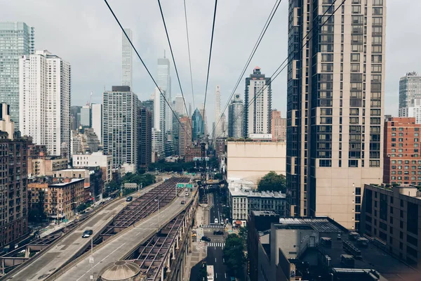 曼哈顿上东区的空中城市景观 — 图库照片