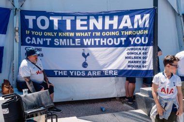 Tottenham taraftarları Madrid'deki Uefa Şampiyonlar Ligi Finali'nde