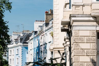 Londra 'daki Notting Hill 'de Victorian evleri