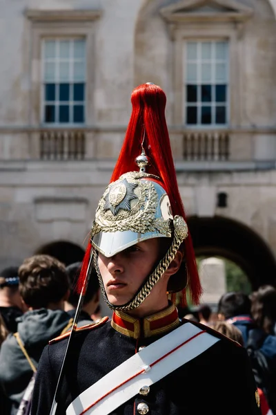 En soldat i Horse Guard i London — Stockfoto