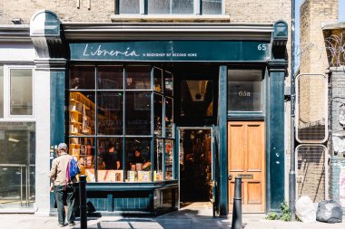 Londra'da Brick Lane Rahat kitapçı 
