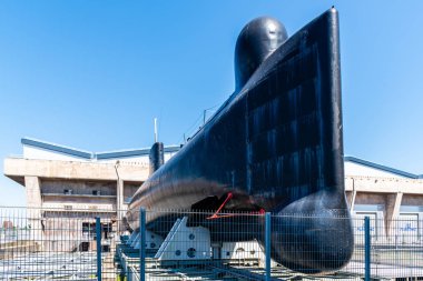Submarine in Keroman U-boat Base in Brittany clipart