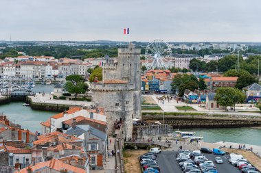 La Rochelle eski limanı yüksek açı görünümü