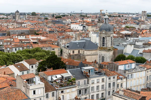 Vista de ângulo alto do porto velho de La Rochelle — Fotografia de Stock