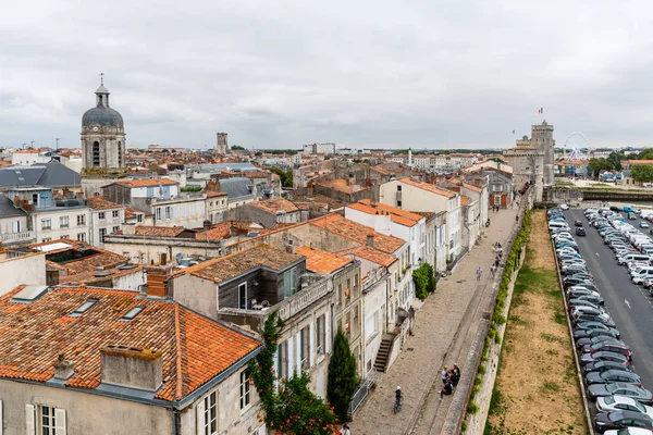 Widok z wysokiego kąta starego portu w La Rochelle — Zdjęcie stockowe