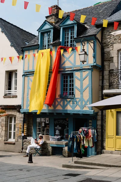 Blick auf die mittelalterliche Stadt Josseline in der Bretagne — Stockfoto