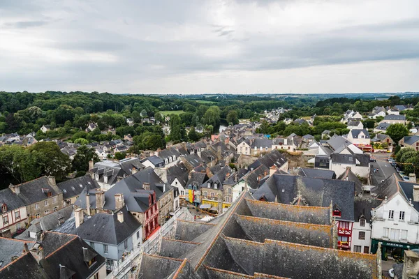 Widok średniowiecznego miasta Josseline w Bretanii — Zdjęcie stockowe