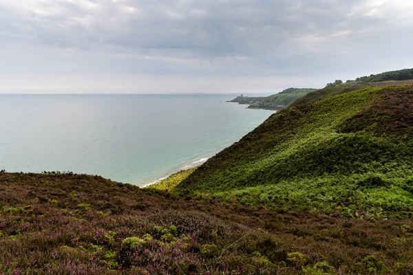 Vista da área de Cap Frehel na Bretanha — Fotografia de Stock