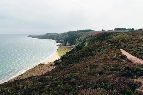 Vista da área de Cap Frehel na Bretanha — Fotografia de Stock