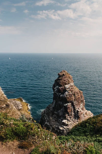 Vista panorâmica da área de Cap Frehel na Bretanha — Fotografia de Stock