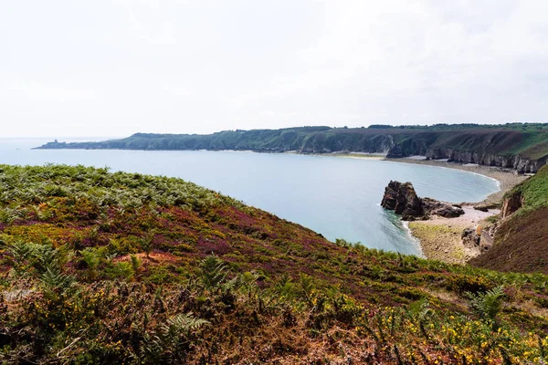 Vista panorâmica da área de Cap Frehel na Bretanha — Fotografia de Stock