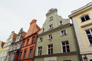 Stralsund 'da gable' lı geleneksel evler