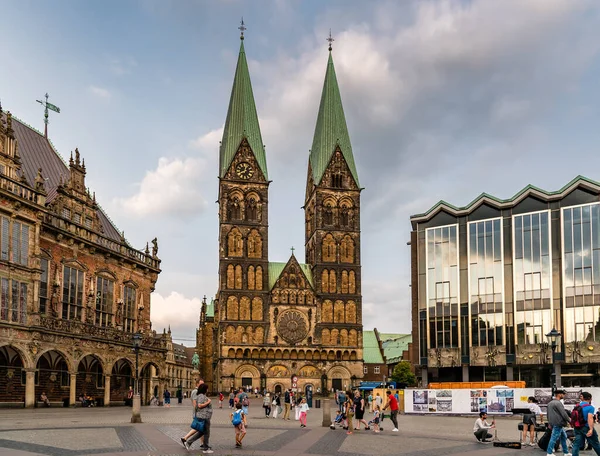 Historical centre of the medieval Hanseatic City of Bremen — Stock Photo, Image
