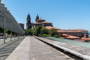 Santiago de Compostela 'nın eski şehir manzarası