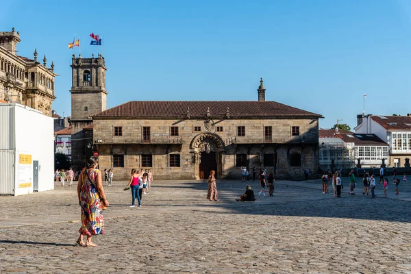 Piazza di Obradoiro a Santiago de Compostela — Foto Stock