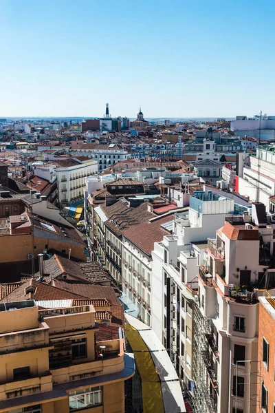 Paysage urbain du centre de Madrid, Espagne. Vue aérienne — Photo