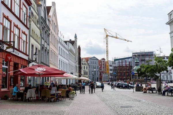 Calle en el centro histórico de Wismar, Alemania —  Fotos de Stock