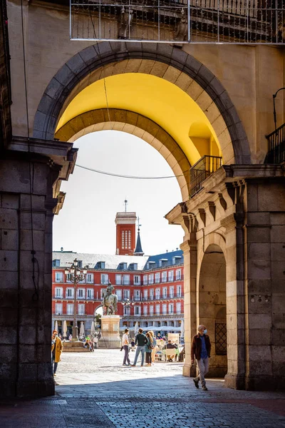 Der Plaza Mayor von Madrid oder der Hauptplatz — Stockfoto