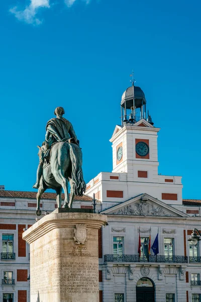 Plaza Puerta del Sol en el centro de Madrid —  Fotos de Stock
