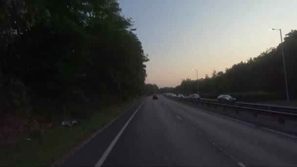 Pov Vezetés A312 Parkway Úton Kora Este Naplementekor Kövesd Lőtt — Stock videók