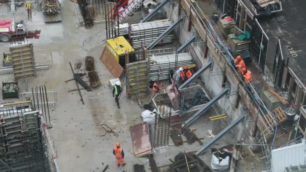 Westminster Daki Nine Millbank Place Inşaat Işçileri Skip Çekiç Tarafı — Stok video