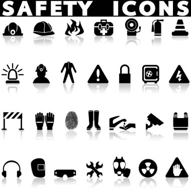 Beyaz bir arka planda bir gölge ile emanet Icons set