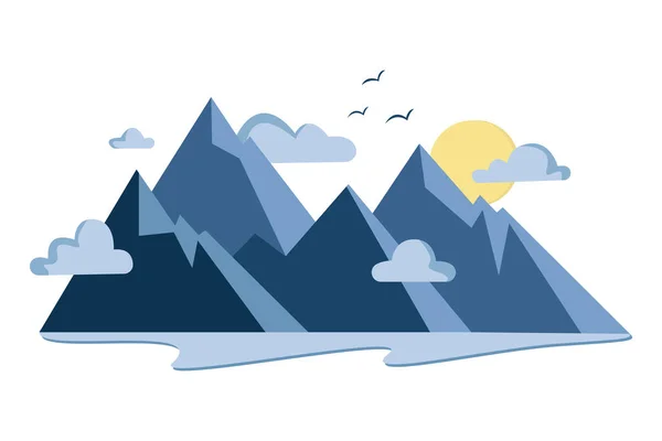 Symbolbild Berge Illustration Zum Aktienvektor — Stockfoto