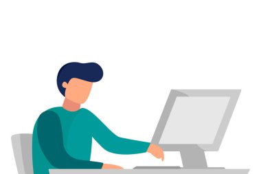 Çalışan Adam - Stock Vektör İllüstrasyonu